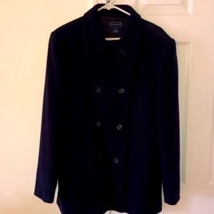 Classic women’s pea coat Navy Blue Size 12